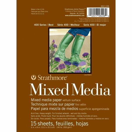 STRATHMORE 15 SHEETS -MIXED MEDIA PAD 6X8 62462106